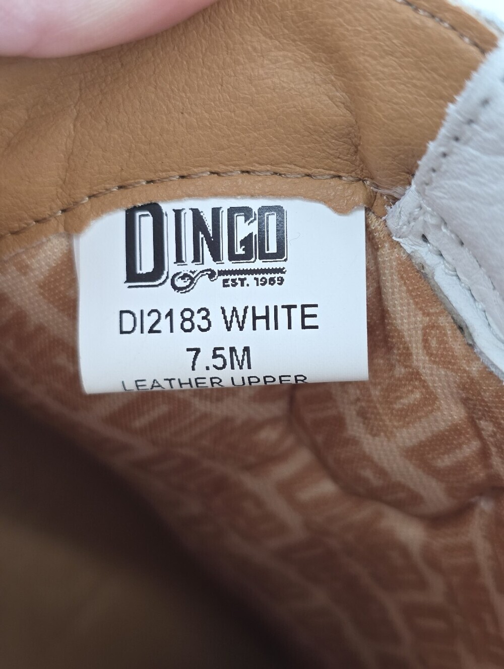 Dingo Womens Western Sweetheart Embroidered Bootie White Boots DI2183 Size 7.5 - Picture 15 of 16